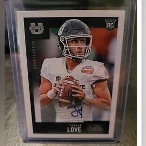 2020 Score Football Jordan Love Rookie Auto #361 - Green Bay Packers